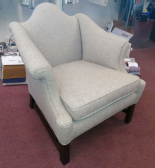 reupholster wing back chair