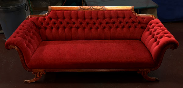 red settee