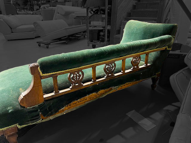 old chaise lounge