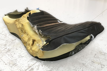 damaged harley seat