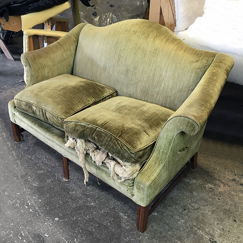 restore green couch