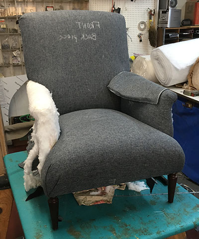 reupholster wing back chair