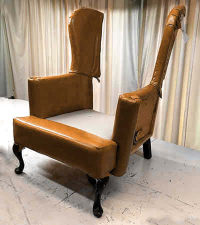 leather wing chair