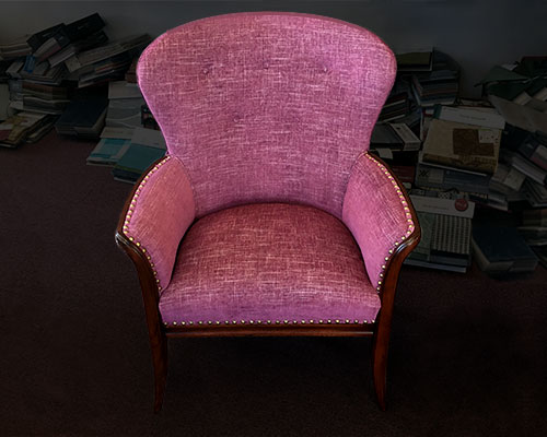 reupholstered chair