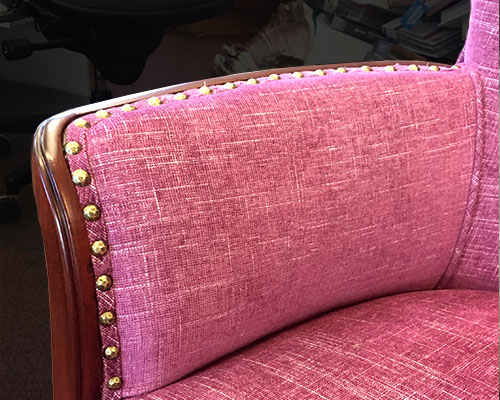 reupholstered chair