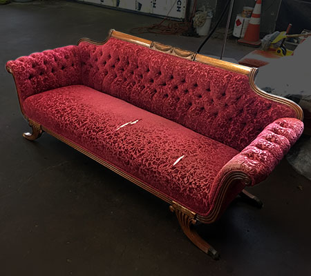 restore red settee